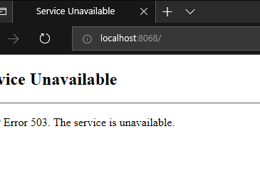 Service Unavailable HTTP Error 503. The service is unavailable.